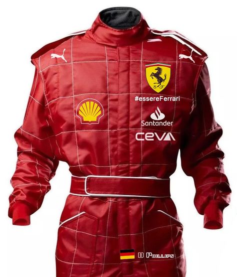 Formula 1Ferrari costume coveralls. Real customised karting costume with your choice of name/number/flag of choice. Available at Periwinkle Props (link in bio) • • • • • #formula1 #f1 #ferrari #mercedesamg #mercedes #drivetosurvive #lewishamilton #cosplay #cosplayuk #cosplayer #cosplaygirl #cosplaying #cosplayphotography #cosplaylife #halloween #halloweenparty #halloweencostume #halloweencosplay #halloweeneveryday #scifi Ferrari Race Suit, Sportswear Moodboard, F1 Suit, Ray Petri, F1 Uniform, Racing Uniform, 1970 Outfits, Racing Clothes, F1 Ferrari