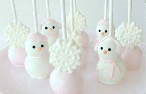 Winter Cake Pops, Pastel Cake Pops, Fairytale Christmas, Pastel Cake, Icy Pink, Mouthwatering Food, Sugar Plums, Christmas Cake Pops, Girly Christmas