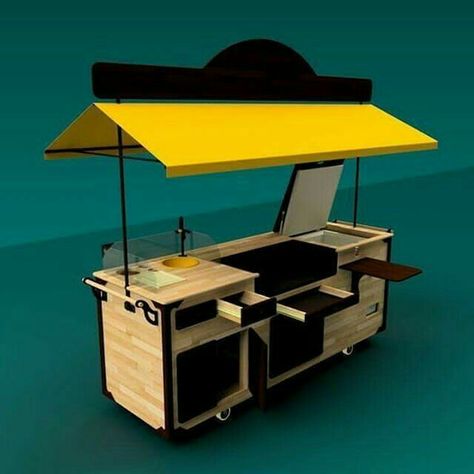 Food Stand Design, Diy Projects Wood, Container Coffee Shop, Gerobak Dorong, Street Food Design, Food Stall Design, Wood Working Ideas, Bike Food, Mobile Coffee Shop