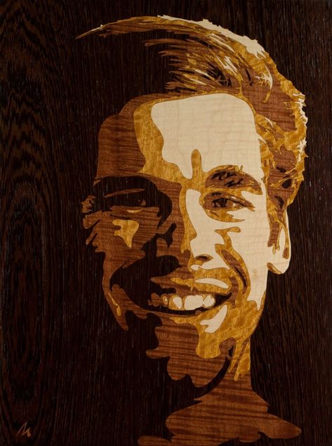 Detailed Wood Portraits Crafted Using the Marquetry Technique - My Modern Met Wood Bark, Paper Cutout Art, Chip Carving, Wood Mosaic, Art Making, Wood Inlay, Wood Work, Marquetry, Traditional Crafts