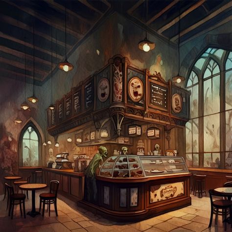 Coffee Shop, Concept Art, Coffee