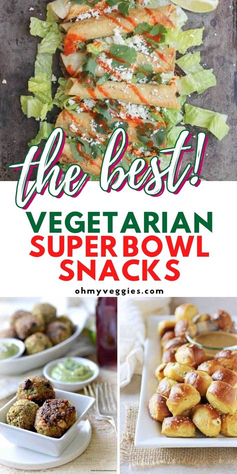 Football Sunday Food Vegetarian, Football Appetizers Vegetarian, Vegetarian Superbowl Party Food, Veggie Football Party Food, Vegetarian Superbowl Snacks, Superbowl Vegan Party Food, Superbowl Party Food Ideas Veggies, Vegetarian Super Bowl Food Appetizers, Vegetarian Super Bowl Recipes