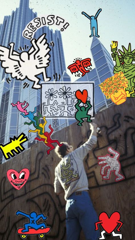 Keith Haring Art, Haring Art, Retro Artwork, Doodle Inspiration, Art Wallpaper Iphone, Keith Haring, New Wall, Funky Art, Abstract Wallpaper