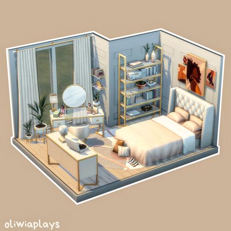 Sim4 Room Ideas, Sims Room Ideas No Cc, Sims Master Room, The Sims 4 Bedroom Master Suite, Sims 4 Decor Ideas Base Game, Sims Bedroom Ideas Base Game, Sims Room Ideas Bedrooms, Sims 4 Room Ideas Base Game, Sims4 Living Room Ideas