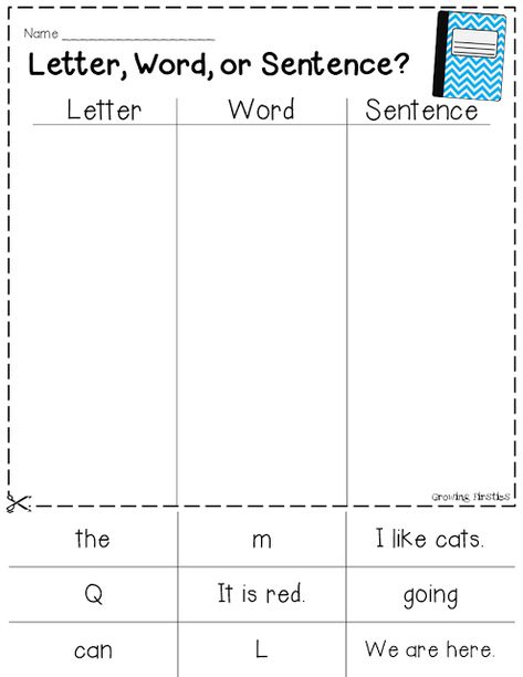 Common Core Crunch - September Words In A Sentence Preschool, Word Work Kindergarten, Literacy Centers Kindergarten, Kindergarten Language Arts, Kindergarten Centers, Kindergarten Fun, Center Activities, Teaching Language Arts, First Grade Reading