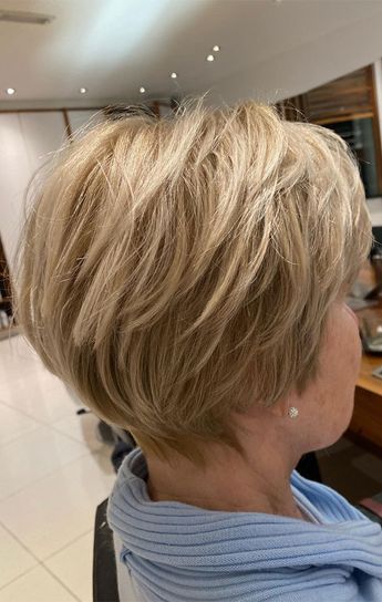 wedge layered cut for women over 50, wedge haircut for women over 50, pixie haircuts for women over 50, short hairstyles for women over 50 Haircut For Women Over 50, Over 50 Short Hairstyles, Fabulous At 50, Short Wedge Hairstyles, Short Wavy Pixie, Shoulder Length Waves, Feathered Bob, Pixie Haircuts For Women, Haircut For Women