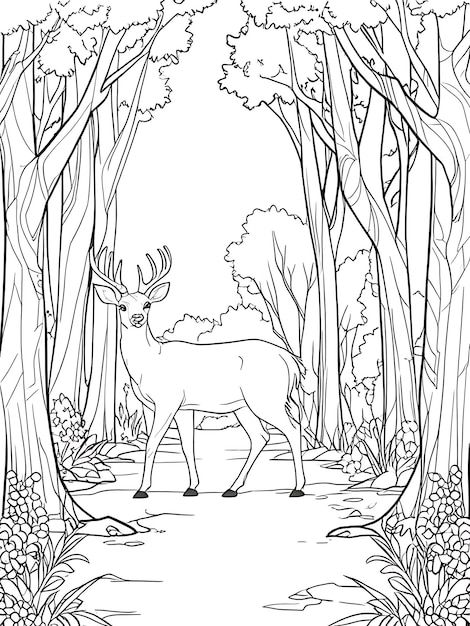 Photo deer drawing sketch style for colo... | Premium Photo #Freepik #photo #winter #meadow #nature #book White Bg, Deer Drawing, Coloring Page For Adults, Ancient Myths, Sketch Style, Online Coloring Pages, Steampunk Design, Retro Theme, African Wildlife