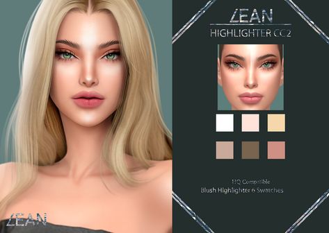 LEANSIMS | creating is creating Make up In The sims 4 | Patreon Sims 4 Patreon, Too Faced Highlighter, Sims 4 Cc Makeup, Blush Highlighter, Highlighter Makeup, Sims 4 Cc Finds, The Sims4, Sims 4 Cc, Free Makeup