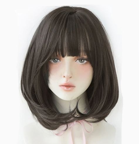 Honey Pudding, Hair New Style, Style Straight Hair, Girl Hair Drawing, Straight Short Bob, Hair Style Korea, Cosplay Hair, Short Hair Wigs, Women's Wigs