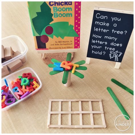 Chicka Chicka Boom Boom Activities, Make A Letter, Science Experience, Kindergarten Stem, How To Make Letters, Chicka Chicka Boom Boom, Chicka Chicka, Kindergarten Centers, Creative Curriculum