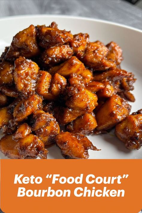 Keto “Food Court” Bourbon Chicken by Chef Michael Food Court Bourbon Chicken, Bourbon Chicken, Breakfast Low Carb, Low Carb Chicken Recipes, Keto Cooking, Keto Meal Prep, Keto Food, Low Carb Dinner Recipes, Keto Recipes Dinner