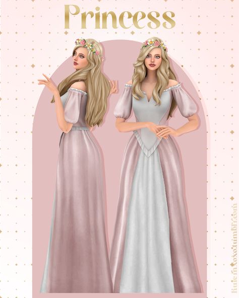 Halloween Gift ❤ Princess Dress (1Item) | HuiEn on Patreon Sims 4 Royal Gowns Cc, Ts4 Dress Cc Patreon, Sims4 Princess Dress, Sims4 Cc Princess Dress, Sims 4 Cc Fancy Dress, Ts4 Princess Cc, Sims 4 Ballgown Cc, Sims 4 Ballgown, Princess Sims 4 Cc