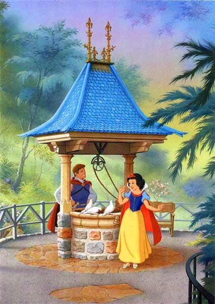 Snow White Wishing Well, Snow White And Prince, Snow White 1937, Vintage Snow White, Snow White Seven Dwarfs, Snow White Disney, Images Disney, Sette Nani, Disney Home Decor