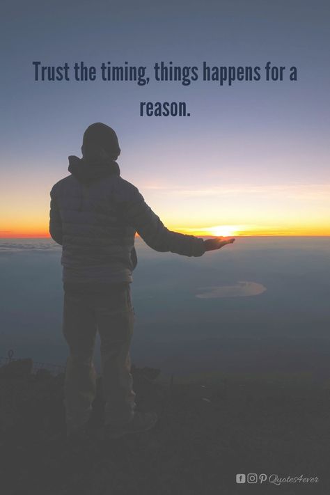 Trust the timing, things happens for a reason. Follow Quotes4ever for daily dose of motivation. #quotes4ever #motivationalquotes Happens For A Reason Quote, Things Happen For A Reason, Reason Quotes, Trust The Timing, Everything Will Be Fine, Trust Allah, Hustle Quotes, Everything Happens For A Reason, English Writing