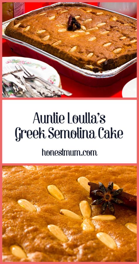 Coarse Semolina Recipe, Semolina Cake Recipe, Semolina Recipe, Greek Cake, Cypriot Food, Greek Cookies, Cookie Crunch, Semolina Cake, Greek Sweets