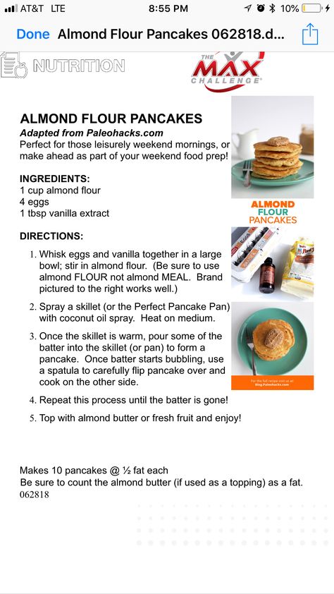 The Max Challenge Recipes, Max Challenge Compliant Recipes, Max Challenge Recipes, Almond Flour Pancakes, Yogurt Bar, Eating Better, Fast Recipes, Healthier Eating, Kindergarten Ideas