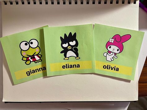 Spring semester bullentin board door decs #ra #residentassistant #doordecs #doordec #doordecks #bullentinboard #hellokitty #kuromi #mymelody #keroppi #badtzmaru #pompompurin #college #ideas Sanrio Bulletin Board, Sanrio Classroom, Door Decs Ra, Friends Door, Hello Kitty Printables, Door Decs, College Ideas, Ra Ideas, Hello Kitty Friends