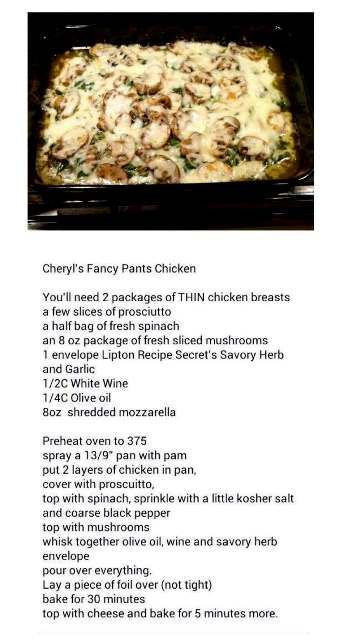 Cheryl's Fancy Pants Chicken--- made this the other night--so easy! Would love to try it with Salmon. Wedding Food Main Course, Food Main Course, Fancy Pants Chicken, Chicken Easy Recipes, Healthy Lifestyle Recipes, Chicken Easy, Chicken Entrees, Turkey Dishes, Chicken Main Dishes