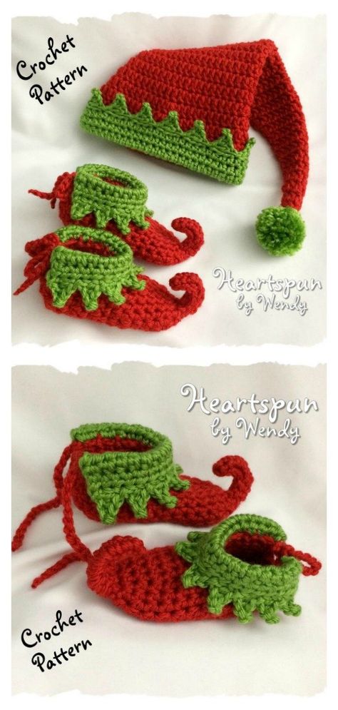 Christmas Elf Baby Hat and Shoe Set Crochet Pattern Baby Elf Hat Pattern, Crochet Christmas Elf Hats Free Patterns, Crochet Baby Elf Hat, Christmas Hat Knit, Baby Elf Hat Crochet Pattern Free, Crochet Baby Elf Booties Free Pattern, Crochet Christmas Baby Hats Free Pattern, Elf Hat Crochet Pattern Free, Crochet Elf Hat Pattern Free