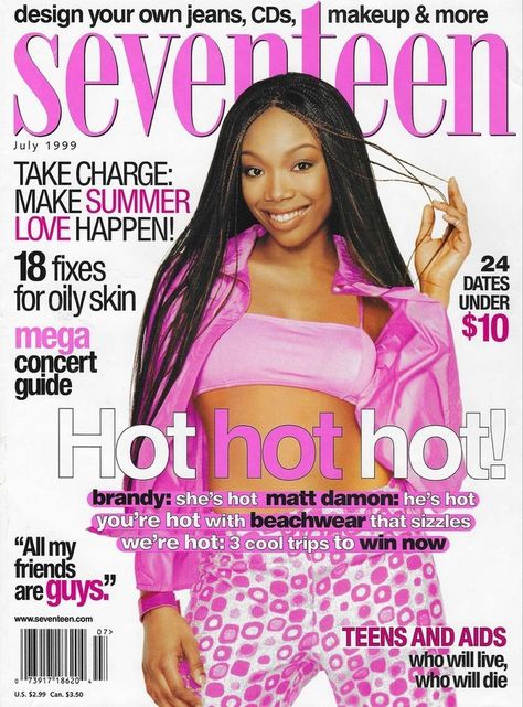 Seventeen Magazine Covers, Y2k Magazine, 2000s Magazines, Brandy Norwood, Kristina Webb, Teen Books, Mode Rihanna, Moda Aesthetic, Black Magazine