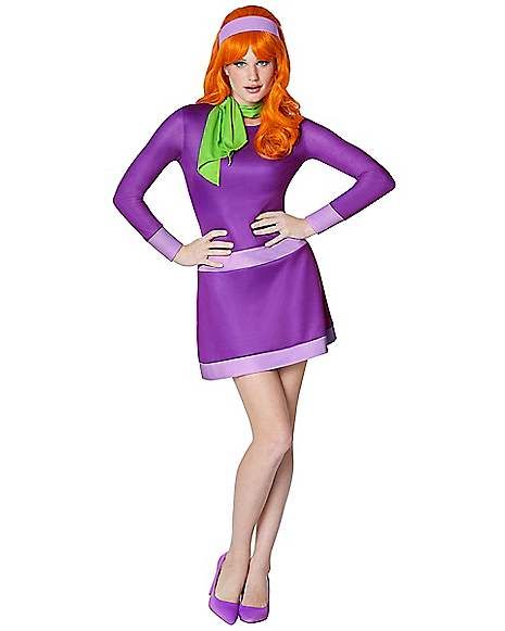 Adult Daphne Costume - Scooby-Doo - Spirithalloween.com Scooby Doo Dress, Shaggy Costume, Daphne From Scooby Doo, Mystery Gang, Scooby Doo Costumes, Daphne Scooby Doo Costume, Halloween Spirit Store, Home Halloween Costumes, Daphne Costume