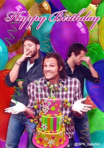 Happy Birthday. Supernatural Happy Birthday, Supernatural Birthday, Alvin And Chipmunks Movie, Chipmunks Movie, 23 Birthday, 23rd Birthday, Super Natural, Sweet Sixteen, Chipmunks