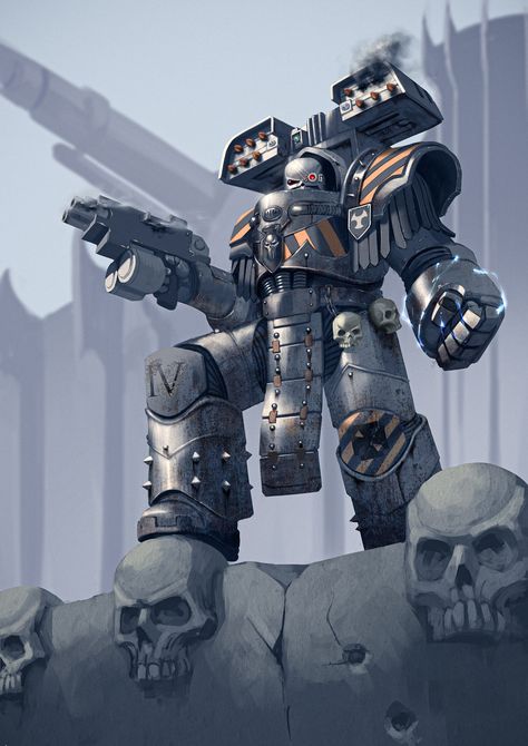 Iron Warriors 40k, Arte Zombie, Chaos 40k, Iron Warriors, Imperial Knight, Warhammer 40k Art, Warhammer 30k, Knight Art, Warhammer Art