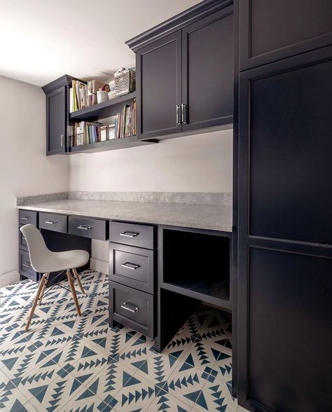 Laundry Room With Desk Area, Laundry Room With Desk, Walk In Closet Laundry, In Closet Laundry, Mudd Room, Cement Tile Shop, Laundry Ideas, Desk Area, Barndominium Floor Plans