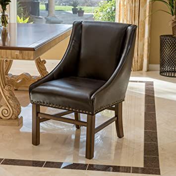 Christopher Knight Home James Bonded Leather Dining Chair, Brown Leather Dining Chair, Dining Chairs Set, Parsons Chairs, Christopher Knight, Chair Types, Noble House, Wood Dining Chairs, Christopher Knight Home, Leather Dining Chairs