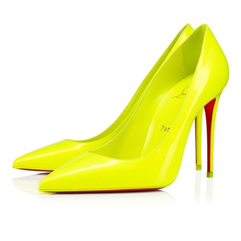 Christian Louboutin on Twitter: "Turn heads with the neon Kate pump. Discover it on https://t.co/zNidzF8XcZ. #ChristianLouboutin https://t.co/bGNMq7YhI3" / Twitter Neon Yellow Pumps, Louboutin Online, Yellow Pumps, Christian Louboutin Kate, Yellow Heels, Green Accessories, Small Tote Bag, Pearl Leather, Red Sole