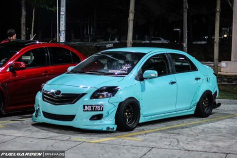 Toyota Vios Modified Wallpaper, Toyota Yaris Tuning, Toyota Vios Modified, Toyota Belta, Spark Car, Rocket Bunny, Graffiti Photography, Car Protection, Nissan Almera