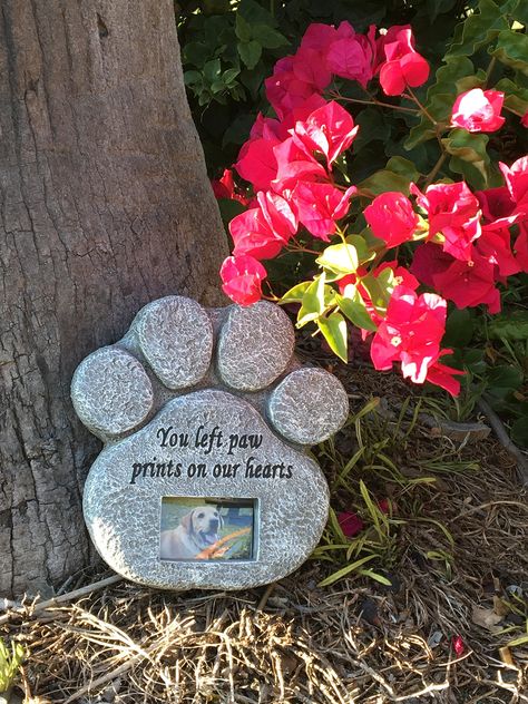 Dog Headstone, Paw Print Memorial, Loss Of Pet Gift, Dog Memorial Stone, Pet Memorial Garden, Loss Of Pet, Pet Memorial Stones, Puppy Supplies, Memorial Stones