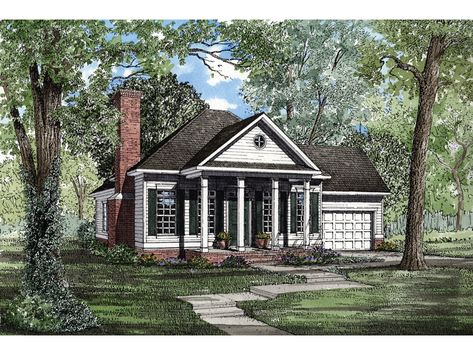 Whitworth Colonial Ranch Home  from houseplansandmore.com Southern Style House Plans, Southern House Plan, Pretty Houses, Southern Living House Plans, Southern House, Cottage Style House Plans, Southern House Plans, Traditional House Plan, European House