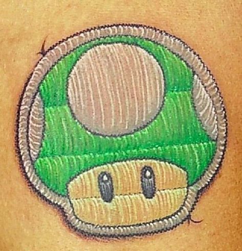 1up Tattoo, Palm Tree Tattoos, Patch Tattoo, Pop Culture Tattoos, Tattoos And Their Meanings, Culture Tattoos, Stitch Tattoo, Embroidery Tattoo, Tree Tattoos