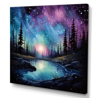 This beautiful "Aurora Borealis Dancing Lights VIII" Wall art is printed on premium quality cotton canvas using the finest fade-resistant ink. With options like Wrapped Canvas, Floater Framed, and Picture Framed Wall Art, we offer a versatile range to cater to your unique aesthetic preferences. The Wrapped Canvas Art is stretched tautly over a sturdy wooden frame, giving your artwork a sleek, borderless appearance. For those who desire a touch of elegance and depth, our floater-framed canvas art Northern Lights Watercolor, Dancing Lights, Northern Lights Painting, Art Spatial, Acrylic Wall Decor, Small Canvas Paintings, Winter Painting, Wall Decor Design, Forest Wall Art