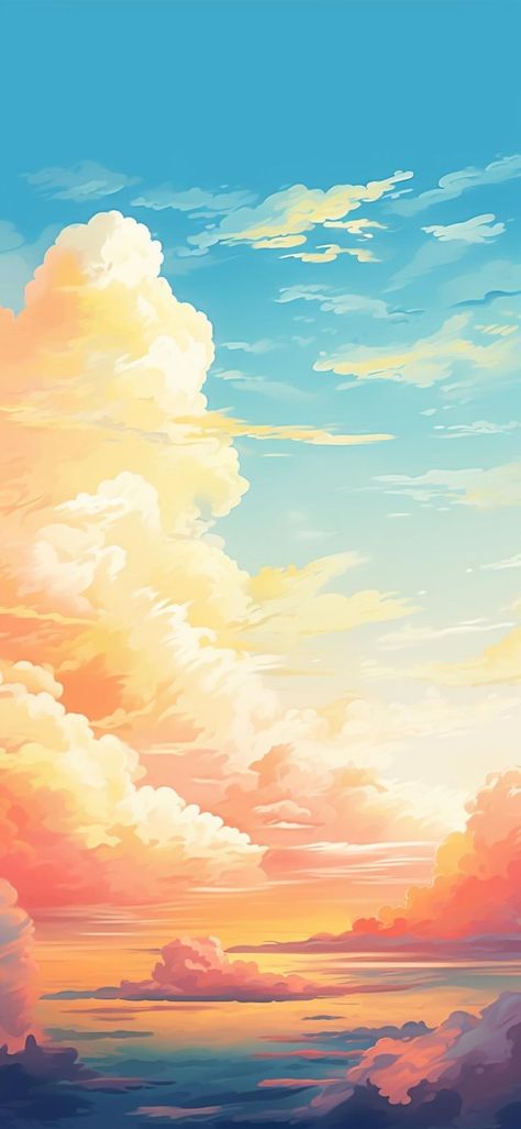 Not for resell or re-upload Clouds Aesthetic Sunset, Sunrise Drawing, Pastel Skies, Pixel Art Landscape, Sunrise Wallpaper, Clouds Aesthetic, Iphone Wallpaper Classy, Sunrise Art, Pastel Sky