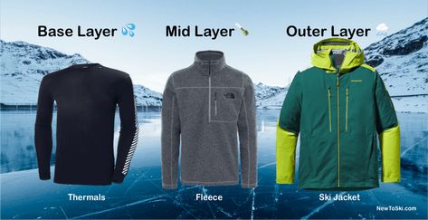 How to Layer For Skiing: Do's & Dont's | New To Ski Skiing Layers, Snowboard Tips, Ski Layers, Layer Clothes, Ski Clothes, Ski Socks, Normal Clothes, Ski Gear, Skiing Outfit