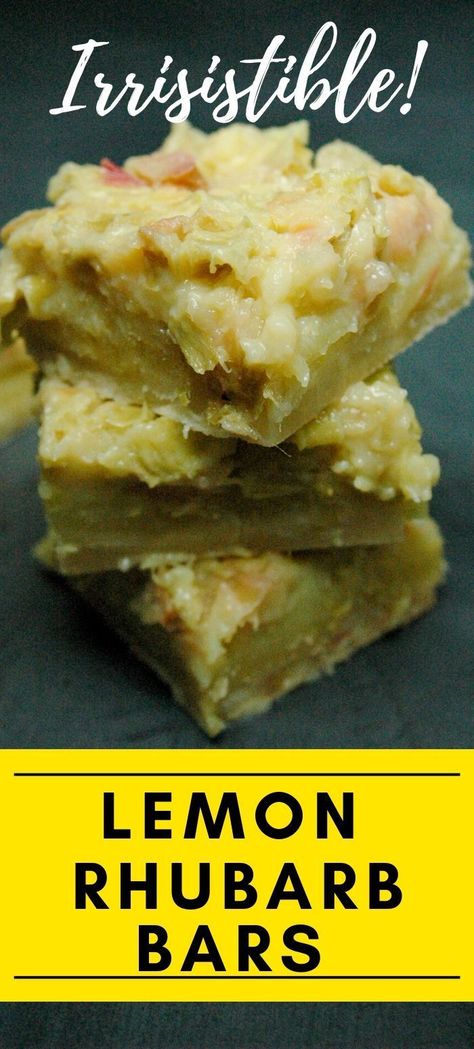 Best Bars Recipes, Rhubarb Bars Easy, Rhubarb Bars Recipes, Lemon Rhubarb, Easy Rhubarb Recipes, Rhubarb Desserts Recipes, Easy Bars, Best Rhubarb Recipes, Rhubarb Bars