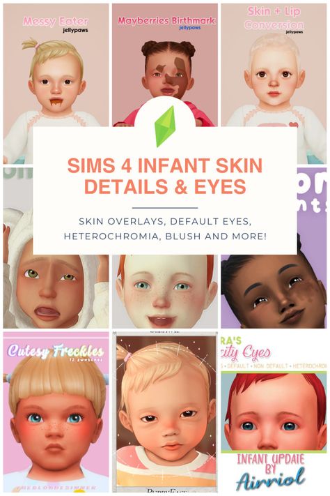 Sims 4 Infants Skin, Infants Sims4, Sims 4 Infant Skin, Sims 4 Newborn Cc, Eyes Heterochromia, Infants Cc, Sims 4 Infant, Heterochromia Eyes, Cc Eyes