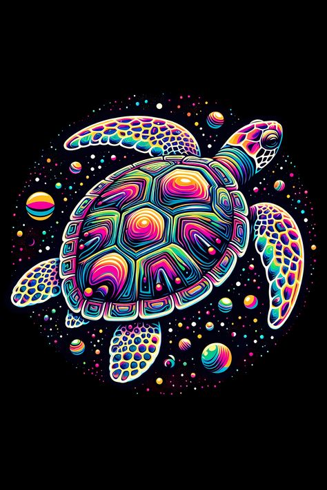 Sea Turtle In Space, 90s space psychedelia style T-shirt 90s Space Psychedelia, Cute Turtle Art, Dtf Images, Turtle Pictures, Sea Turtle Pictures, Storage Bed Queen, Sea Turtle Art, Turtle Drawing, Bed Queen