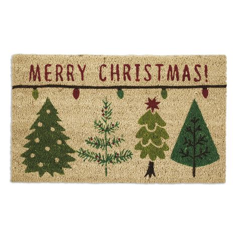 Merry Christmas Trees Doormat Christmas Door Mat, Christmas Doormat, Coir Doormat, Crafts With Pictures, Christmas Tree Design, Outdoor Mat, Outdoor Door Mat, Christmas Door, Welcome Mats