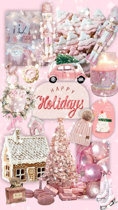 Merry Pinkmas! ❄️ 💕 #aesthetic #pinkchristmas #pinkcore #pinkholidays Hot Pink Christmas Aesthetic, Christmas Aesthetic Wallpaper Collage, Pinkmas Aesthetic, Pink Christmas Wallpaper Iphone, Pink Christmas Aesthetic Wallpaper, Aesthetic Pink Christmas, Merry Pinkmas, Pink Christmas Wallpaper, Pink Christmas Aesthetic