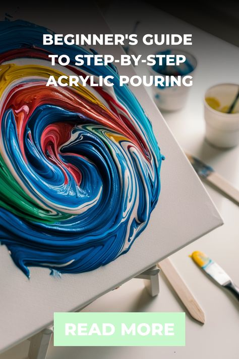 Beginner's guide to creating a colorful acrylic pour painting on a canvas. Fluid Art For Beginners, Acrylic Pour Painting Ideas On Canvas, Pour Painting Techniques, Acrylic Paint Pouring, Acrylic Painting Diy, Choosing Paint, Crafty Mom, Acrylic Pouring Techniques, Dutch Pour