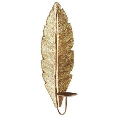 Gold Carved Wood Feather Sconce Feather Candle, Sconces Fireplace, Gold Sconces, Wood Feather, Hand Carved Candles, Wall Sconces Living Room, Sconces Living Room, Colored Lights, Decorative Wall Sconces