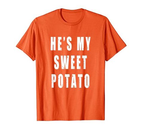 He's My Sweet Potato Halloween Thanksgiving Matching Couple T-Shirt Thanksgiving Couple Outfits, Wolf Costume Halloween, Couples Thanksgiving, Potato Shirt, Wolf Costume, Matching Halloween, Matching Couple Shirts, Matching Couple, Matching Tees