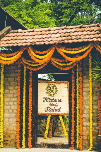 1470735771_candidweddingphotography Wedding Name Board, Entrance Decor Ideas, Ceremony Backdrop Outdoor, Name Board, Wedding Halls, Destination Wedding Decor, Wedding Entrance Decor, Mandap Decor, Marriage Decoration