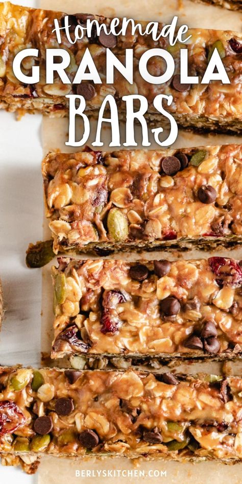 Bars Recipes Healthy, Homemade Granola Bar Recipe, Homemade Granola Bars Healthy, Joy Cookies, Chocolate Chip Granola Bars, No Bake Granola Bars, Healthy Granola Bars, Granola Recipe Homemade, Chewy Granola Bars