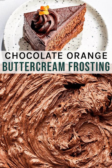 Chocolate Orange Frosting An easy alternative to plain chocolate, this chocolate orange frosting is ready in minutes and made with fresh orange zest and rich cocoa. Orange Cake With Chocolate Frosting, Orange Chocolate Frosting, Chocolate Orange Frosting, Orange Cake Icing, Chocolate Icing For Brownies, Chocolate Orange Baking, Chocolate And Orange Cupcakes, Brownie Icing, Orange Buttercream Frosting