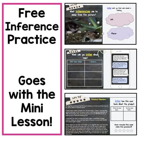 Free Inference Activity? Yes, please! These are the three activities I do with my middle school ELA students to introduce inference during our mini lesson. BONUS- 6 ideas on how to introduce inference to your students! Informational Text Activities, Lesson Plans For Middle School, Crafts For Classroom, Inferencing Activities, Poetry Middle School, Special Needs Classroom, Inference Activities, Middle School Ela Classroom, Tips For Reading