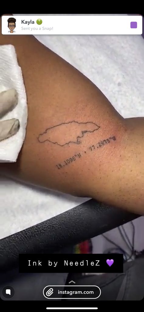 Small Jamaican Tattoo, Jamaican Island Tattoo, Jamaican Tattoos For Women, Jamaica Tattoo, Jamaican Tattoos, Parent Tattoo, Island Tattoo, Parent Tattoos, Cute Tattoos For Women